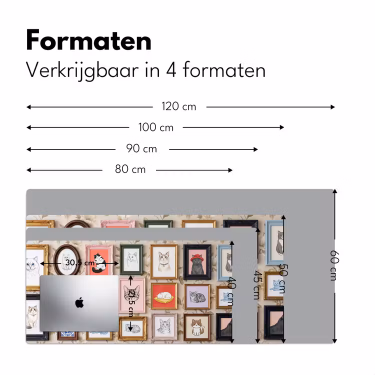 Bureau onderlegger - Kat - Portret - Dieren - Illustratie - Lijst — 8
