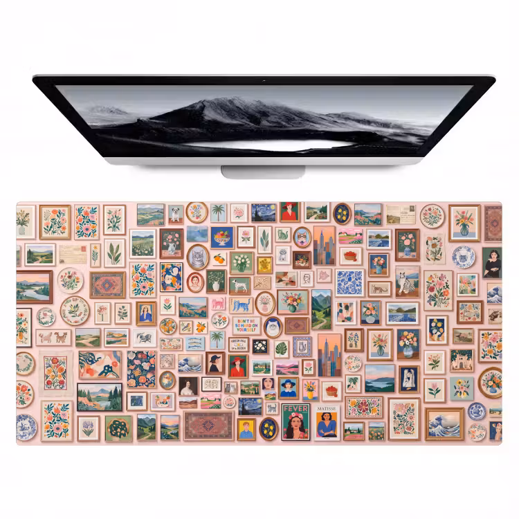 Bureau onderlegger - Kunst - Collectie - Decoratie - Modern - Kleurrijk — 1