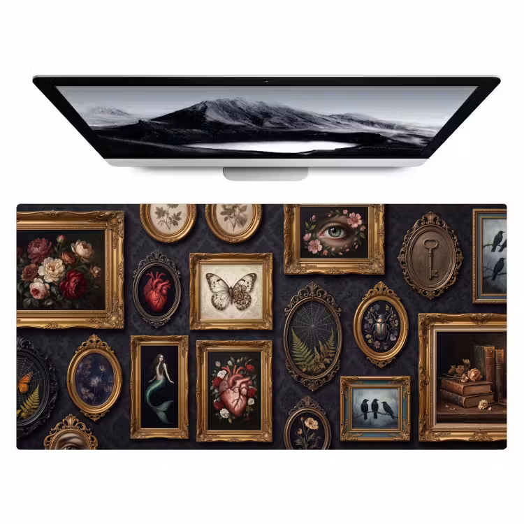 Bureau onderlegger - Kunst - Collectie - Vintage - Klassiek - Donker — 1