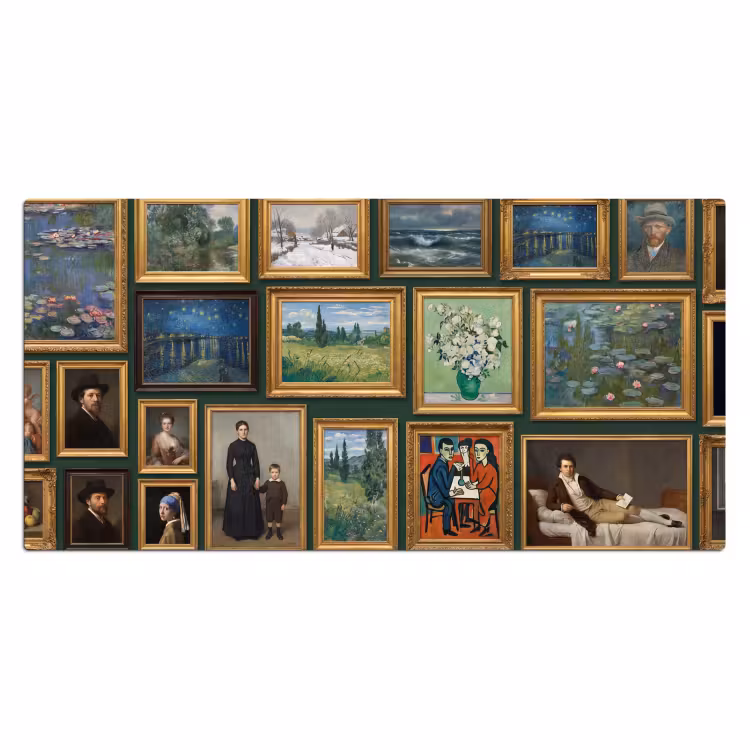 Bureau onderlegger - Kunst - Schilderijen - Collectie - Klassiek - Groen — 2