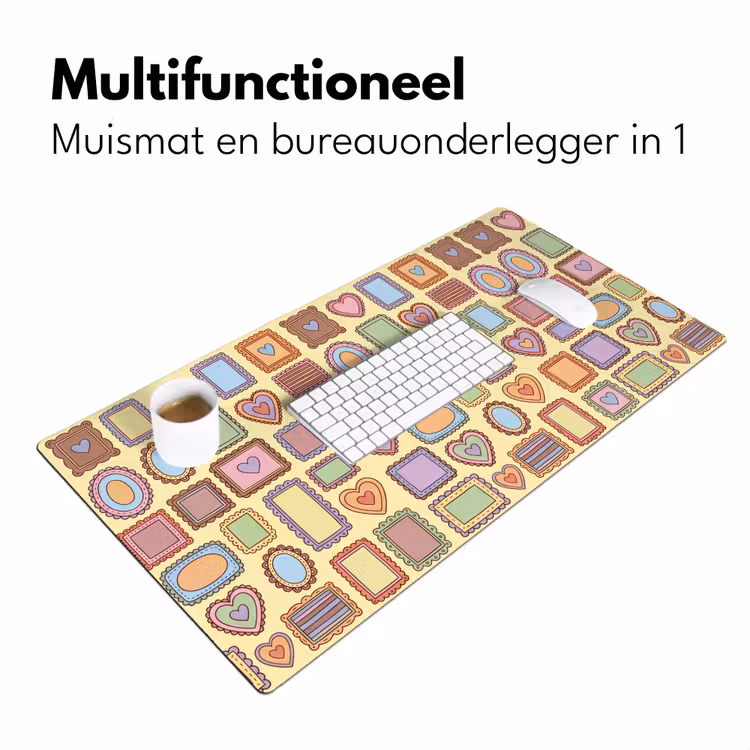 Bureau onderlegger - Lijst - Patroon - Hart - Speels - Kleurrijk — 7