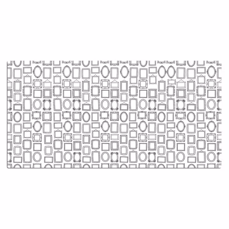 Bureau onderlegger - Lijsten - Patroon - Decoratie - Schets - Zwart-wit — 2