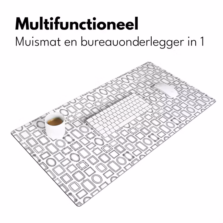 Bureau onderlegger - Lijsten - Patroon - Decoratie - Schets - Zwart-wit — 7