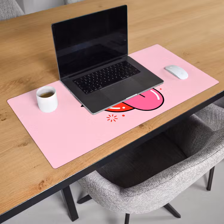 Bureau onderlegger - Lippen - Tong - Pop-art - Kleurrijk - Roze — 3