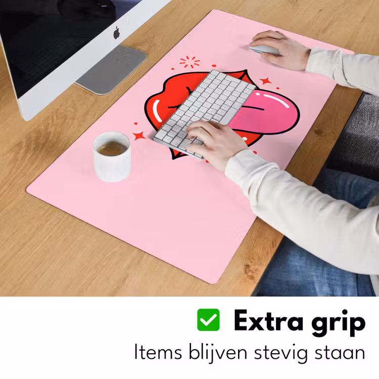 Bureau onderlegger - Lippen - Tong - Pop-art - Kleurrijk - Roze — 6