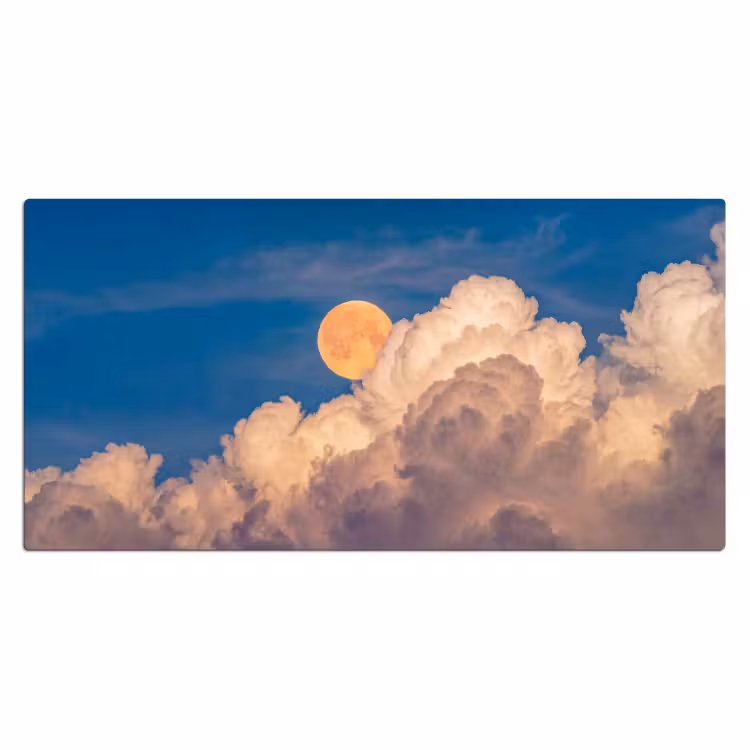 Bureau onderlegger - Maan - Wolken - Natuur - Oranje — 2
