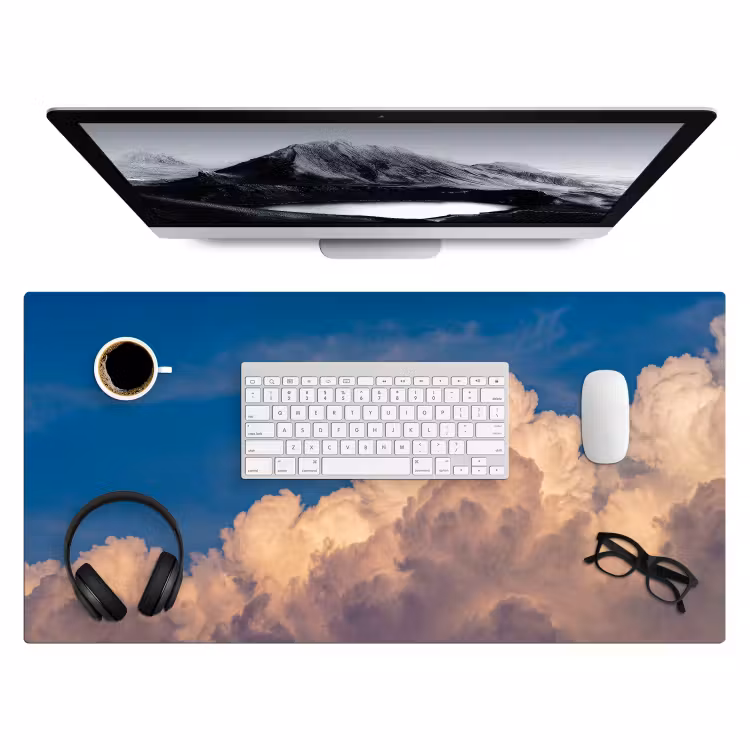 Bureau onderlegger - Maan - Wolken - Natuur - Oranje — 4