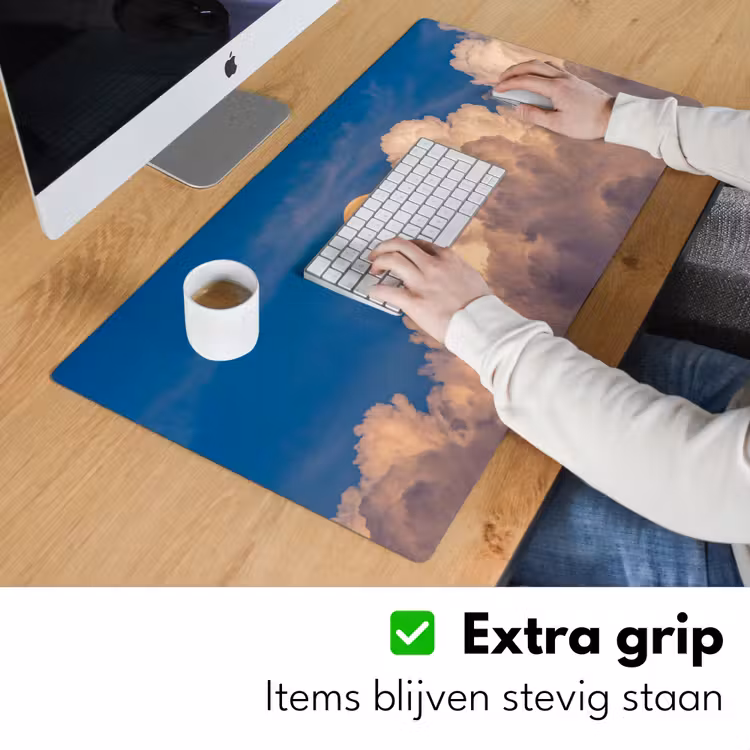 Bureau onderlegger - Maan - Wolken - Natuur - Oranje — 6