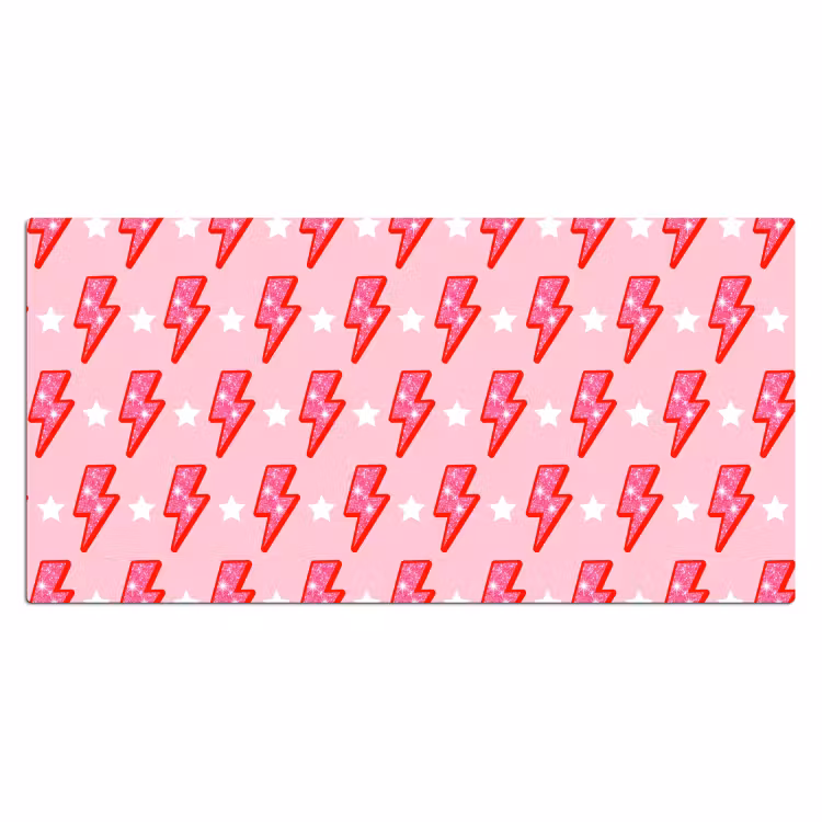 Bureau onderlegger - Patroon - Bliksem - Ster - Glitter - Roze — 2