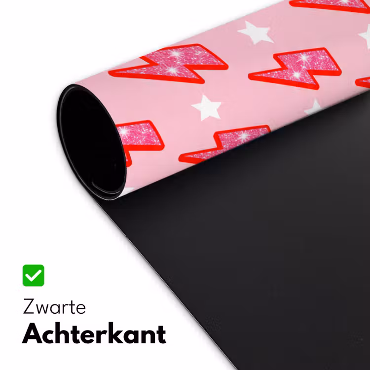 Bureau onderlegger - Patroon - Bliksem - Ster - Glitter - Roze — 5