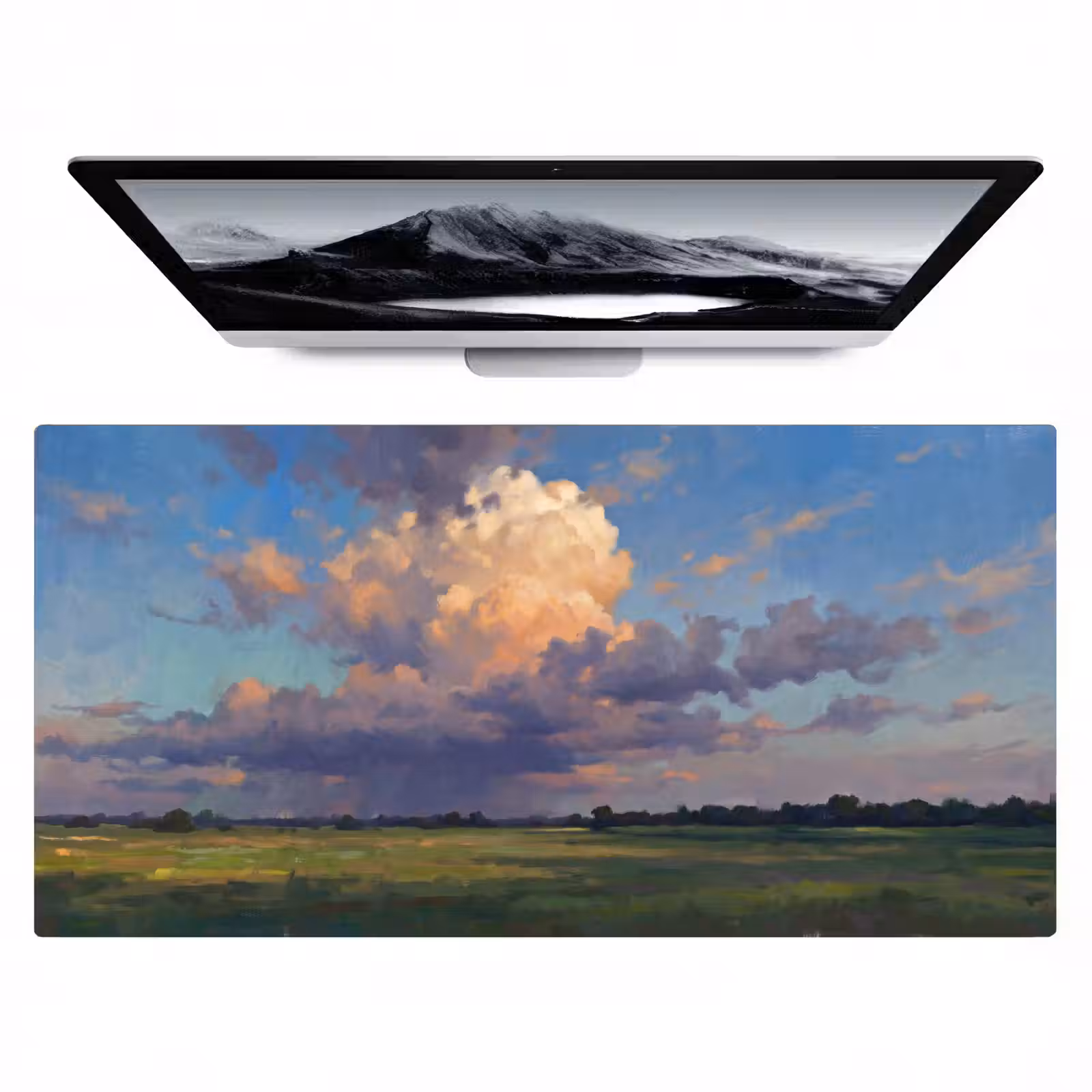 Bureau onderlegger - Lucht - Wolken - Landschap - Modern - Oranje — 1