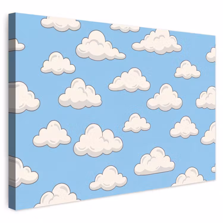 Buiten canvas - Wolk - Cartoon - Lucht - Blauw - Wit — 1