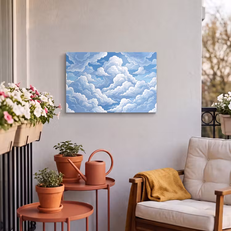 Buiten canvas - Wolken - Hemel - Abstract - Wit — 4