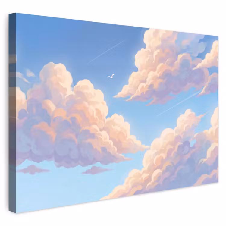 Buiten canvas - Wolken - Lucht - Natuur - Blauw — 1