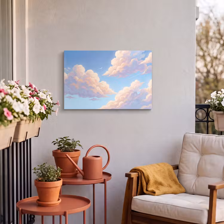 Buiten canvas - Wolken - Lucht - Natuur - Blauw — 3
