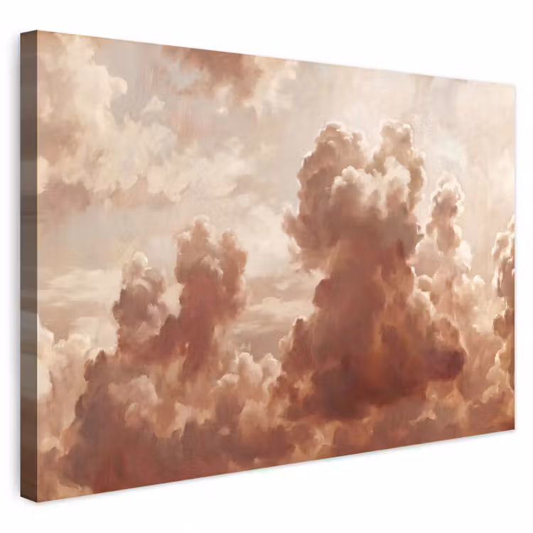 Buiten canvas - Wolken - Lucht - Natuur - Modern - Bruin — 1
