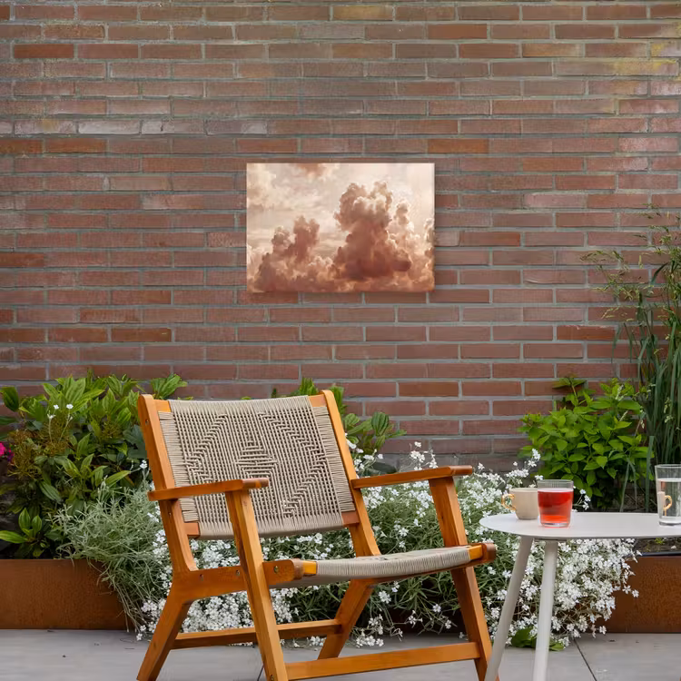 Buiten canvas - Wolken - Lucht - Natuur - Modern - Bruin — 2