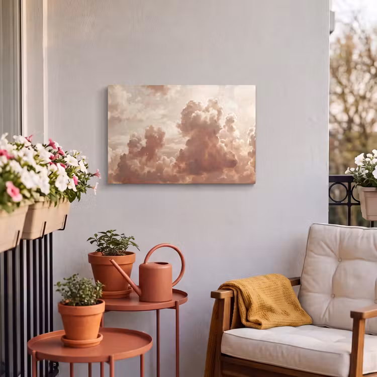 Buiten canvas - Wolken - Lucht - Natuur - Modern - Bruin — 3