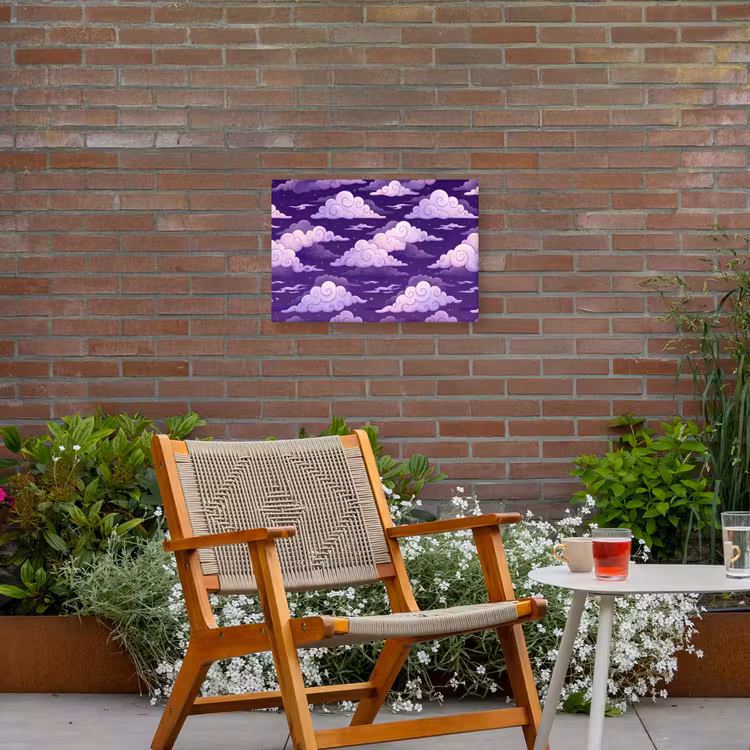 Buiten canvas - Wolken - Nacht - Natuur - Abstract - Paars — 2