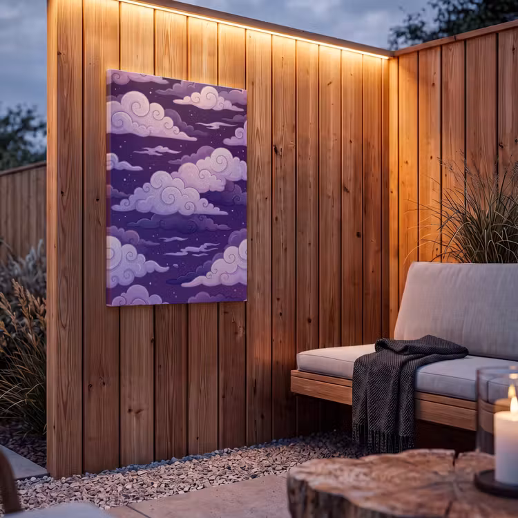 Buiten canvas - Wolken - Nacht - Natuur - Abstract - Paars — 4