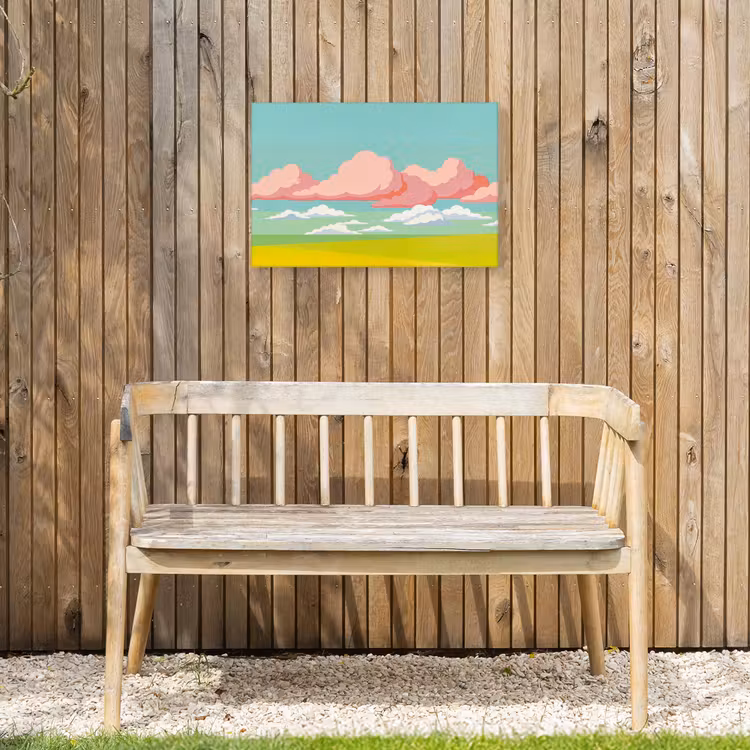 Buiten canvas - Wolken - Roze - Natuur - Modern - Pastel — 3