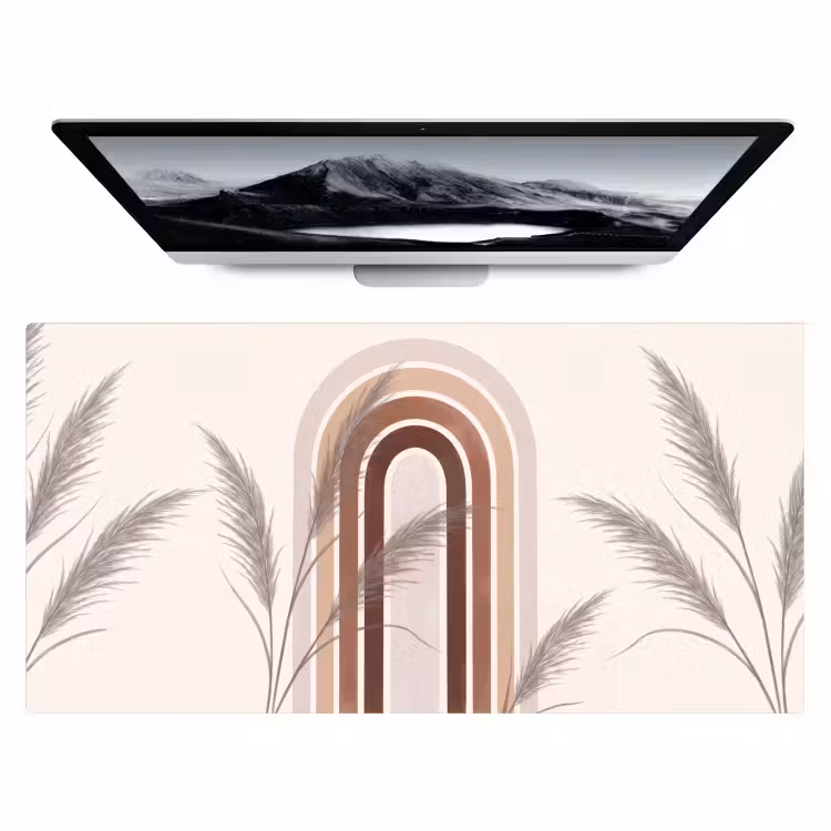 Bureau onderlegger - Abstract - Bogen - Plant - Boho - Beige — 1