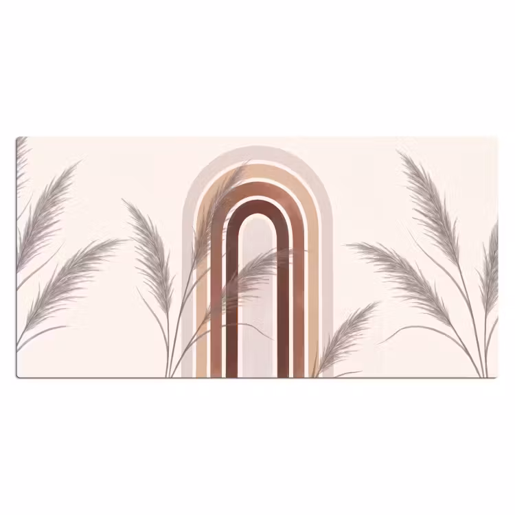 Bureau onderlegger - Abstract - Bogen - Plant - Boho - Beige — 2