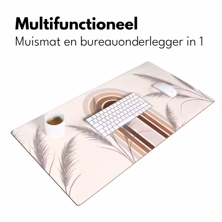 Bureau onderlegger - Abstract - Bogen - Plant - Boho - Beige — 7