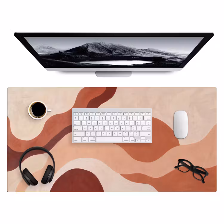 Bureau onderlegger - Abstract - Vormen - Organisch - Aardetinten - Modern — 4