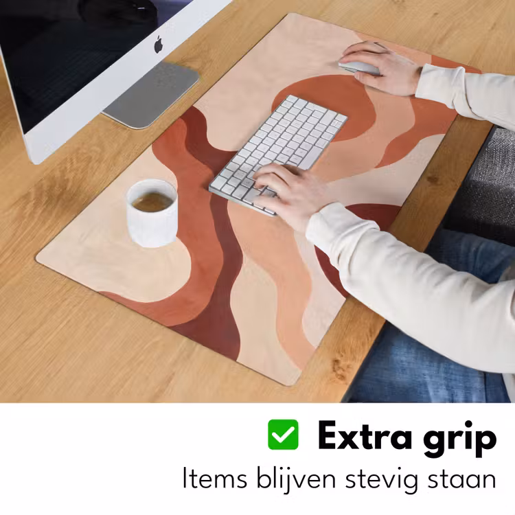 Bureau onderlegger - Abstract - Vormen - Organisch - Aardetinten - Modern — 6