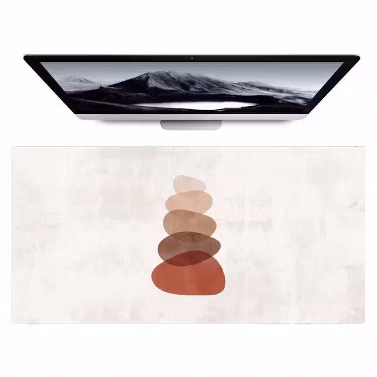 Bureau onderlegger - Abstractie - Gestapeld - Balans - Modern - Aardetinten — 1