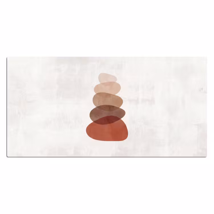 Bureau onderlegger - Abstractie - Gestapeld - Balans - Modern - Aardetinten — 2
