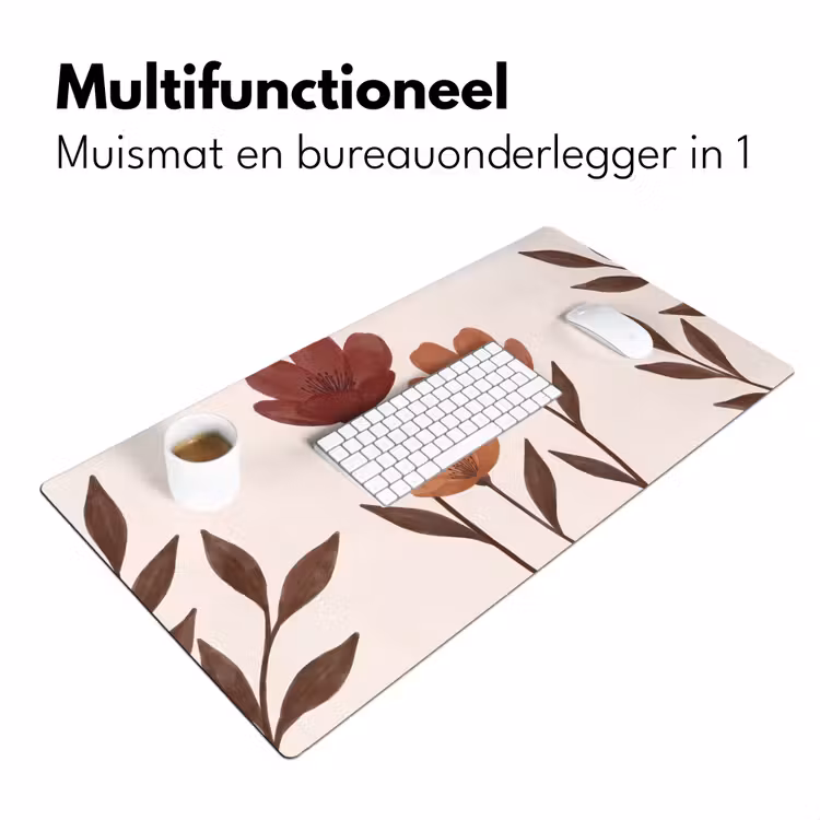 Bureau onderlegger - Bloemen - Abstract - Modern - Bruin - Decoratief — 7