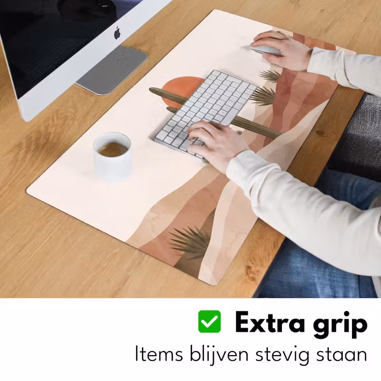 Bureau onderlegger - Cactus - Duinen - Modern - Landschap - Groen — 6