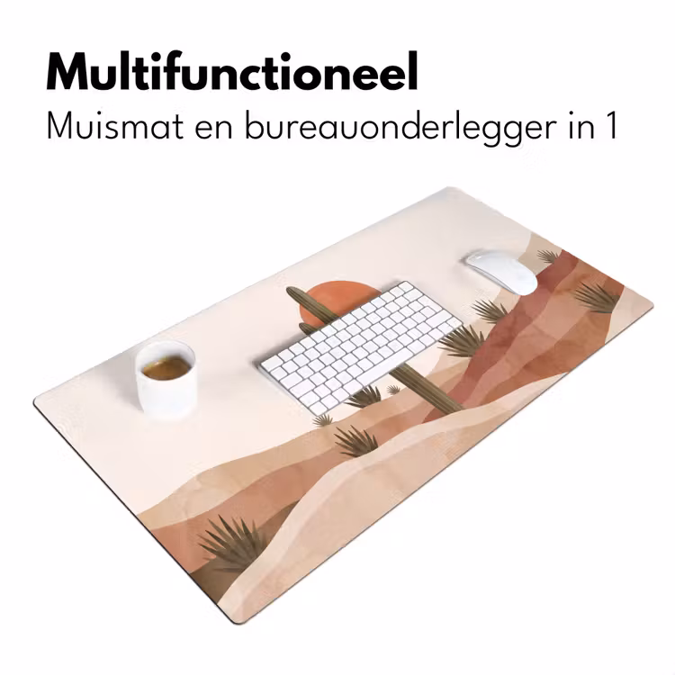 Bureau onderlegger - Cactus - Duinen - Modern - Landschap - Groen — 7
