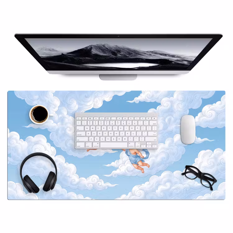 Bureau onderlegger - Engel - Vliegend - Klassiek - Blauw — 4