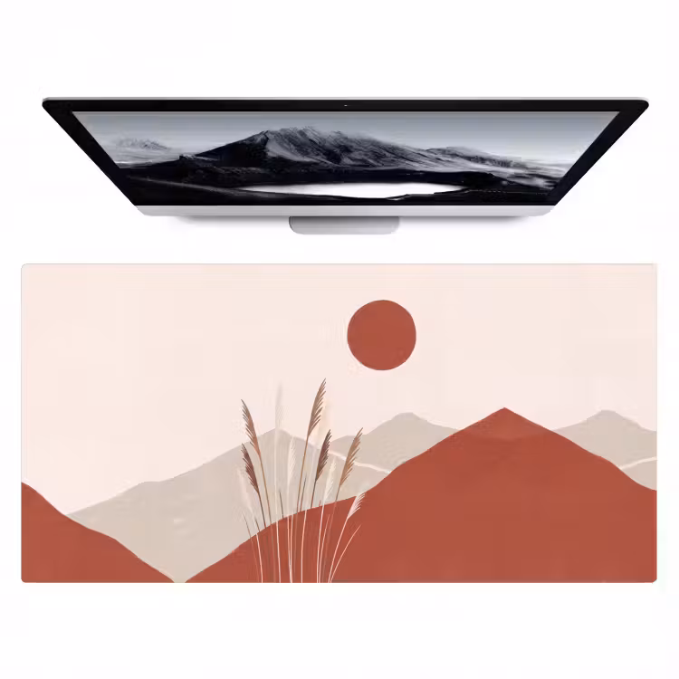 Bureau onderlegger - Gras - Landschap - Natuur - Abstract - Beige — 1