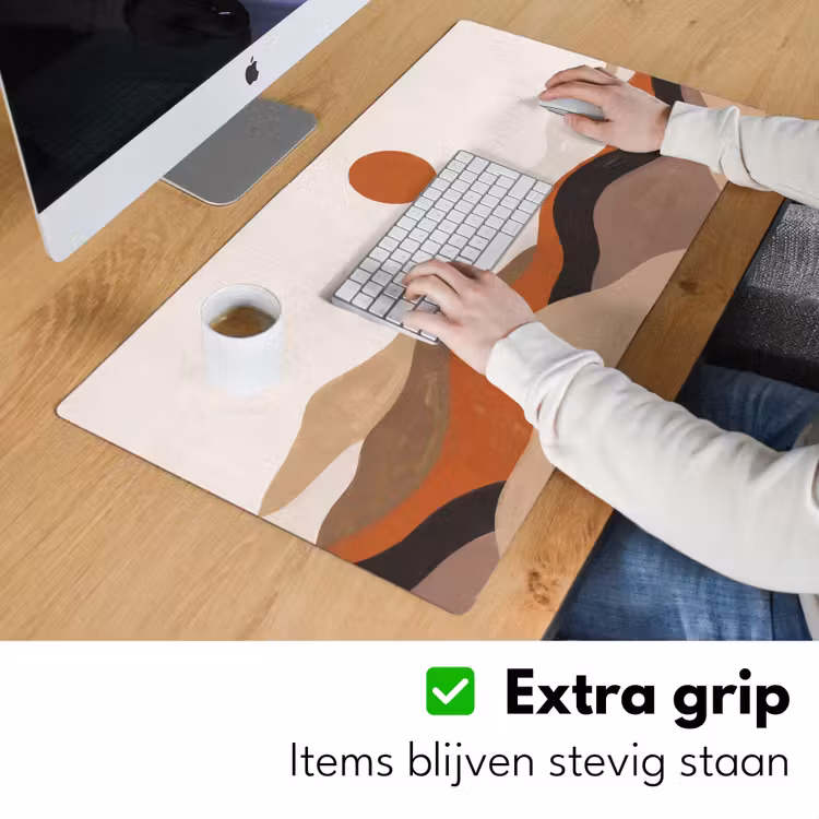 Bureau onderlegger - Landschap - Heuvels - Zon - Abstract - Oranje — 6