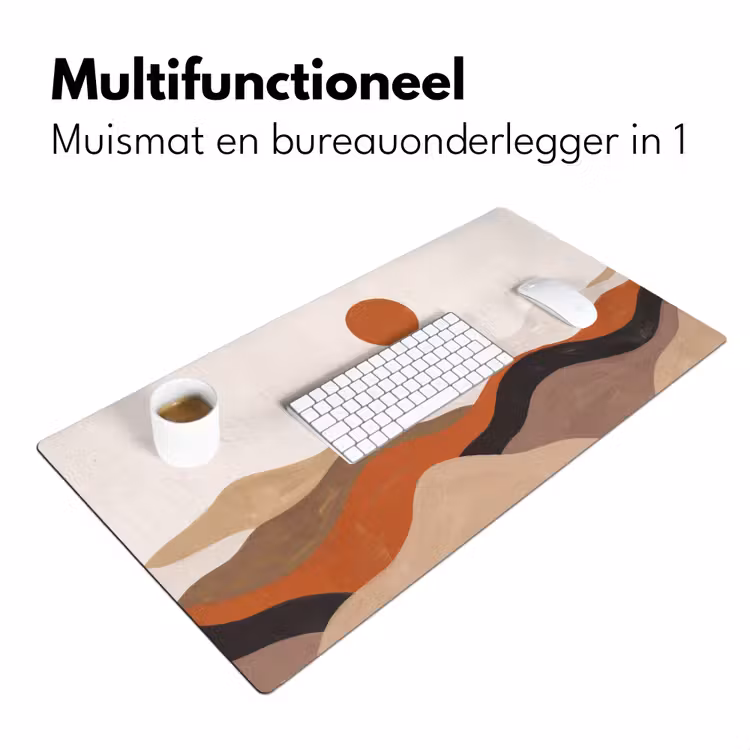 Bureau onderlegger - Landschap - Heuvels - Zon - Abstract - Oranje — 7