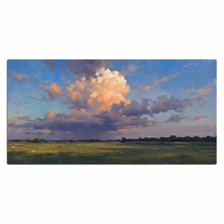 Bureau onderlegger - Lucht - Wolken - Landschap - Modern - Oranje — 2