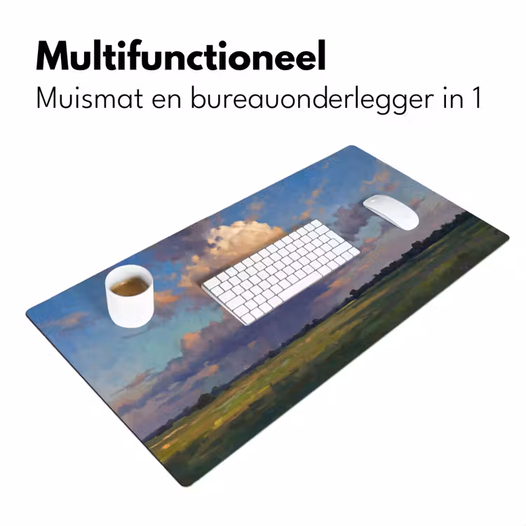 Bureau onderlegger - Lucht - Wolken - Landschap - Modern - Oranje — 7