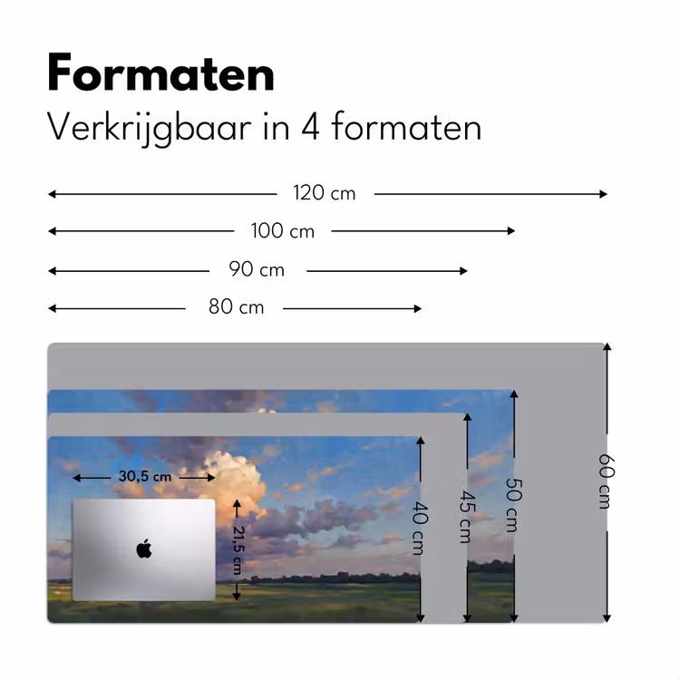 Bureau onderlegger - Lucht - Wolken - Landschap - Modern - Oranje — 8
