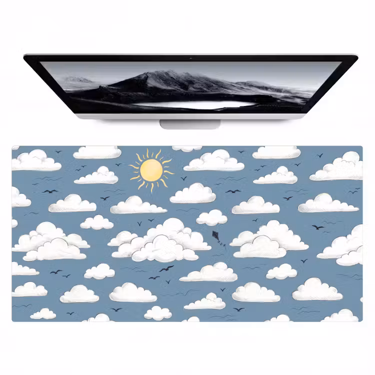 Bureau onderlegger - Lucht - Zon - Wolken - Natuur - Blauw — 1