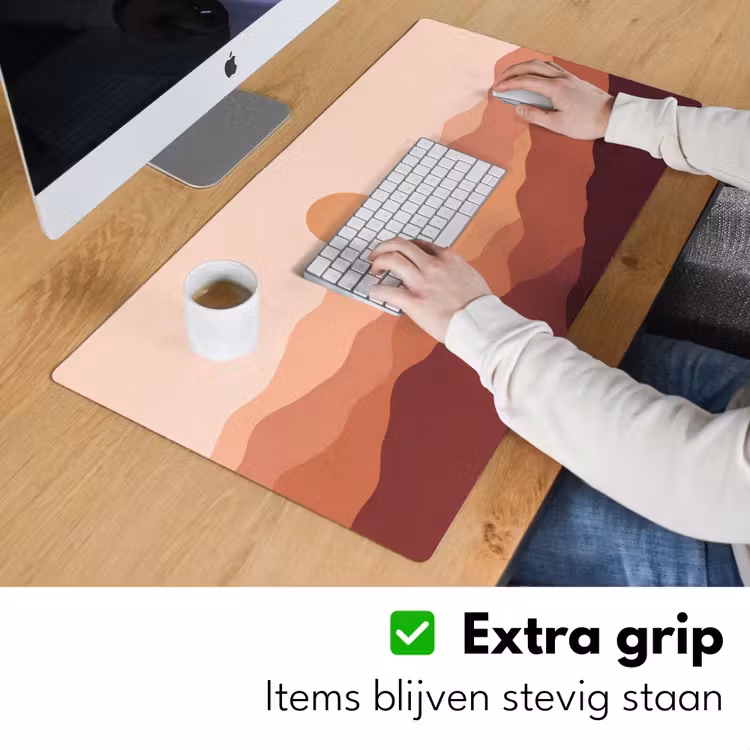 Bureau onderlegger - Natuur - Heuvels - Abstract - Modern - Oranje — 6
