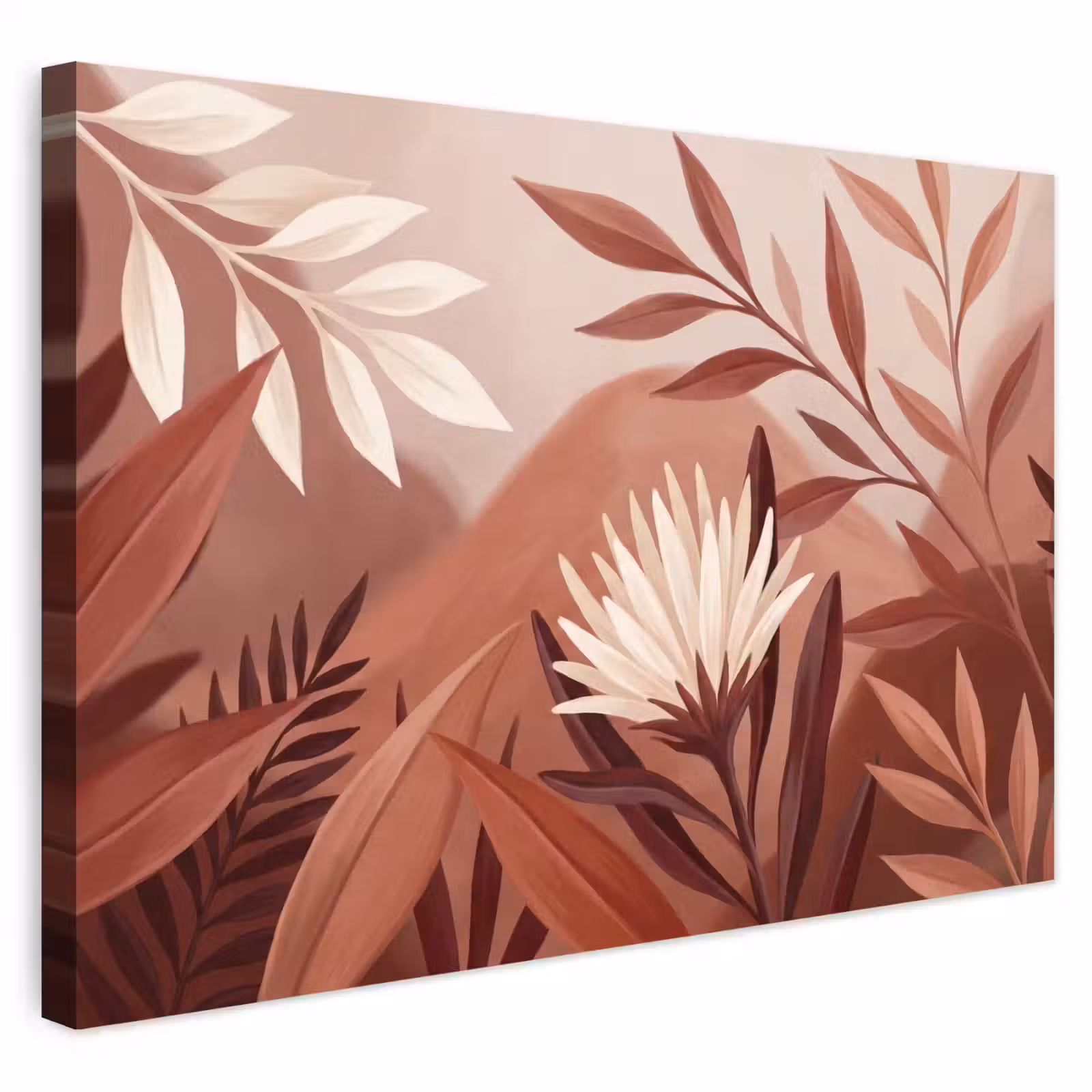 Buiten canvas - Planten - Bladeren - Botanisch - Modern - Bruin — 1