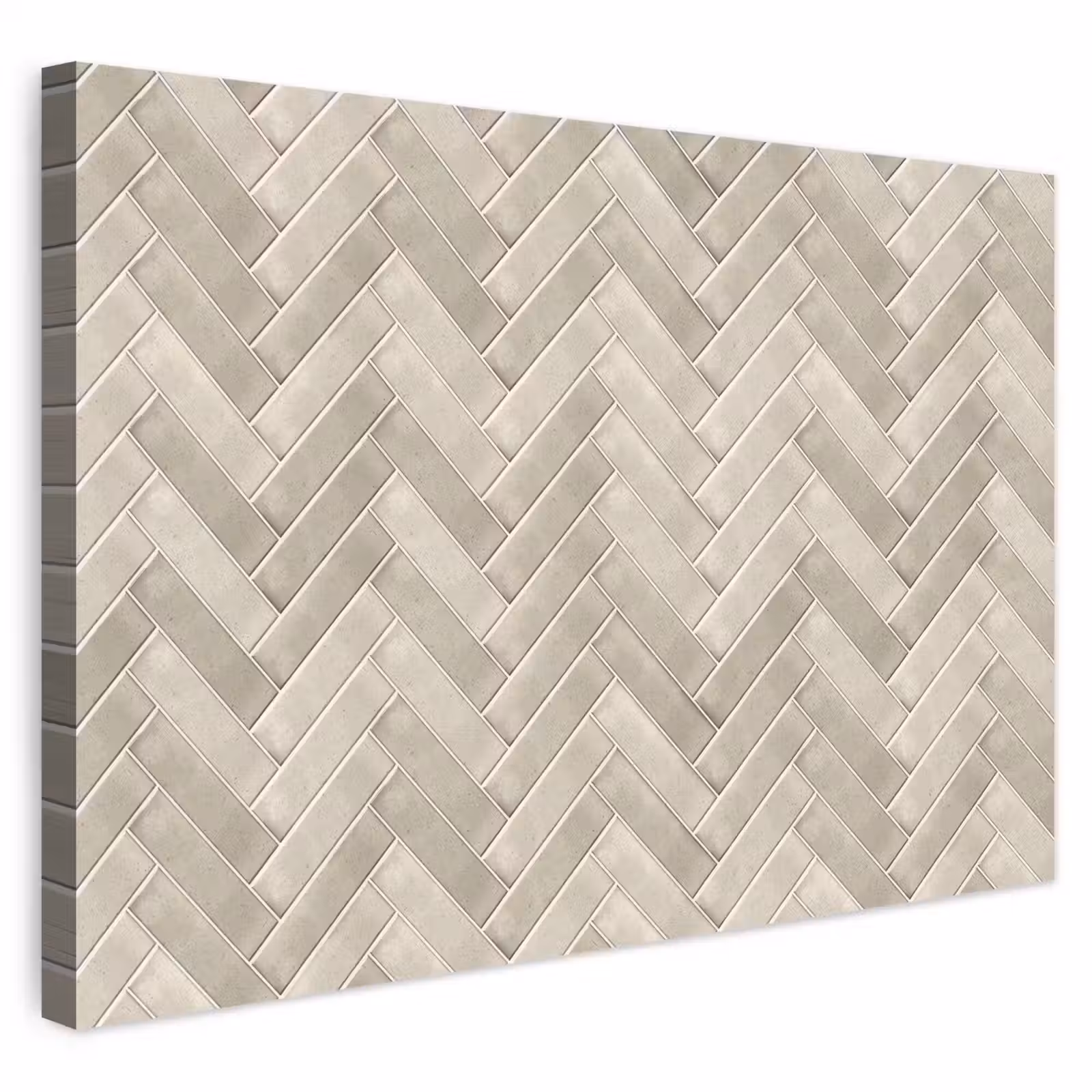 Buiten canvas - Visgraat - Wandtegel - Beige — 1