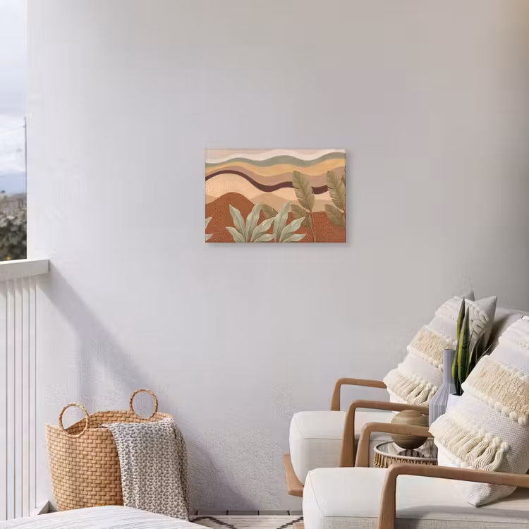 Buiten canvas - Natuur - Bladeren - Landschap - Abstract - Aardetinten — 3
