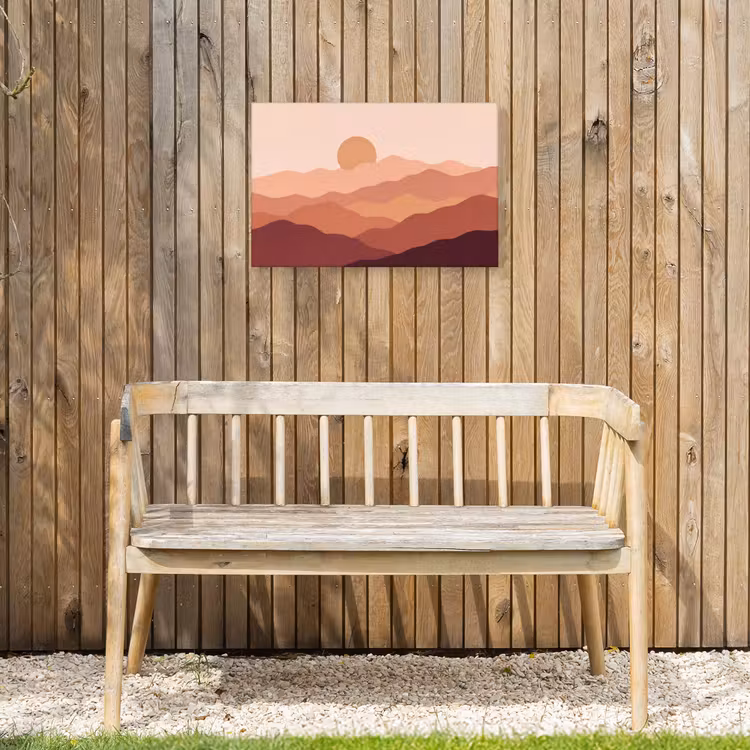 Buiten canvas - Natuur - Heuvels - Abstract - Modern - Oranje — 3