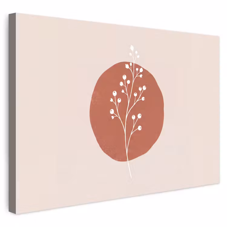 Buiten canvas - Plant - Tak - Abstract - Modern - Wit — 1