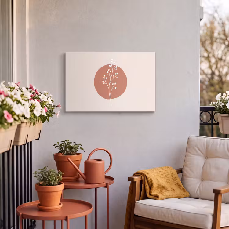 Buiten canvas - Plant - Tak - Abstract - Modern - Wit — 4